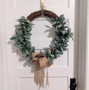 Realtouch Lambs ear Farmhouse Wreath